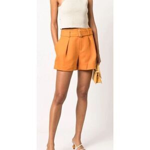 Vince Orange Belted Cotton Short NWT Size 12